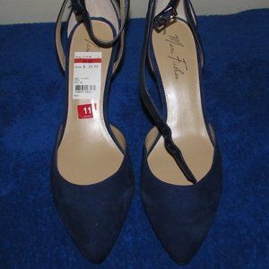 Marc Fisher Women's  Suede & Leather Blue  Heels
